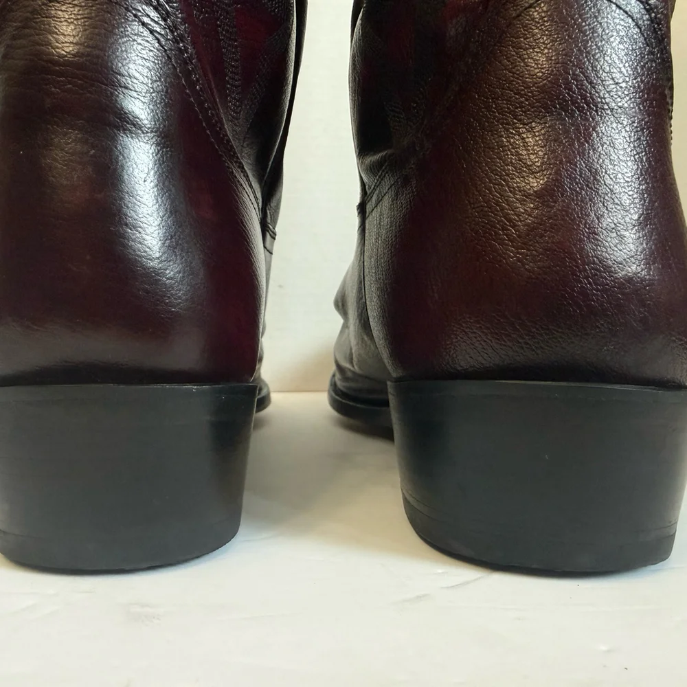 Dan Post DP 2112R Men’s 15D Black Cherry Burgundy Leather Cowboy Boots